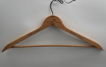 Load image into Gallery viewer, Lot Of 2 Pcs Hilton Hotels Beige Silver-Tone Wooden Clothes Hangers