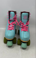 Load image into Gallery viewer, Roller Derby Kids Blue Leather Lace-Up Ankle Roller Skates Size 3-6