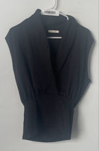 Load image into Gallery viewer, Zara Womens Black Sleeveless V-Neck Pullover Wrap Style Blouse Top Size Medium