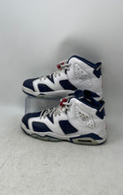 Load image into Gallery viewer, Nike Kids Air Jordan 6 Retro 384665-164 White Blue Lace-Up Sneaker Shoes Size 6Y