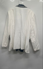 Load image into Gallery viewer, Nova Luxe Womens White Black Embellished Single-Breasted Two-Button Blazer Sz 3X