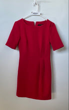 Load image into Gallery viewer, Banana Republic Womens Red Short Sleeve Round Neck Sheath Dress Size 00 Petite