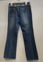 Load image into Gallery viewer, Bisou Bisou Womens Blue Embellished Sequin Denim Bootcut Jeans Size 8
