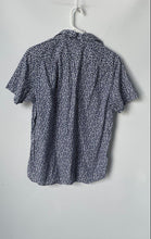 Load image into Gallery viewer, Psycho Bunny Mens Blue And White Geometric Short Sleeve Button-Up Shirt Size M