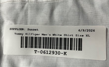 Load image into Gallery viewer, Tommy Hilfiger Mens White Cotton Long Sleeve Slim Fit Dress Shirt Sz XL 17-17.5