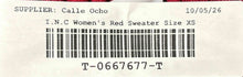 Load image into Gallery viewer, I.N.C International Concepts Womens Red Ribbed Knit Pullover Sweater Size XS