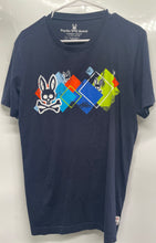 Load image into Gallery viewer, Psycho Bunny Mens Dark Blue Graphic Print Short Sleeve Pullover T-Shirt Size 5