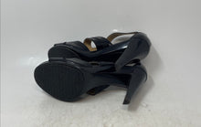 Load image into Gallery viewer, Michael Kors Womens Berkley Black Patent Leather High Platform Heels Size 6.5M