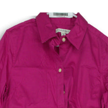 Load image into Gallery viewer, Banana Republic Womens Pink Stretch Non-Iron Fitted Button-Up Shirt Size 14