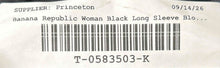 Load image into Gallery viewer, Banana Republic Womens Black Long Sleeve Non-Iron Button-Up Shirt Size 14