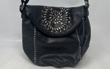 Load image into Gallery viewer, The Sak Womens Black Leather Inner Pocket Adjustable Strap Shoulder Bag