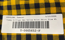 Load image into Gallery viewer, Tommy Hilfiger Mens Yellow Printed Long Sleeve Button-Up Shirt Size XL