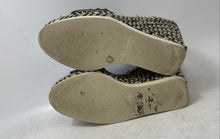 Load image into Gallery viewer, Vince Camuto Womens Bryleigh Black Beige Leather Wedge Espadrille Sandals 6.5M