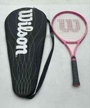 Load image into Gallery viewer, Wilson Burn Pink Junior Lightweight Tennis Racket With Handle Grip In Case