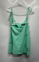 Load image into Gallery viewer, Maniere De Voir Womens Mint Green Sleeveless Suspender Pinafore Mini Dress Sz 8