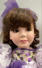 Load image into Gallery viewer, Disney Princess Snow White Porcelain Doll With Floral Purple Outfit Collectible