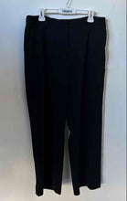 Load image into Gallery viewer, DKNY Womens Black Flat Front Stretch Straight Leg Cropped Pants Size 14
