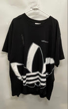 Load image into Gallery viewer, Adidas Mens Black White Cotton Oversized Short Sleeve Pullover T-Shirt Size 2XL