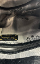 Load image into Gallery viewer, Kate Landry Womens Black Leather Studded Braided Strap Pleated Shoulder Bag