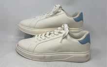 Load image into Gallery viewer, Zara Mens White Blue Leather Low Top Lace-Up Sneaker Shoes Size EUR 46