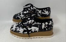 Load image into Gallery viewer, Cape Robbin Womens Zyra-1 Black Sequin Low-Top Lace-Up Sneaker Shoes Size 9M