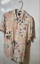 Load image into Gallery viewer, Guess Mens Multicolor Abstract Short Sleeve Collared Button-Up Shirt Size XL
