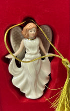 Load image into Gallery viewer, Lenox White Engraved Christmas Decorative Angel Figure Ornament With Box