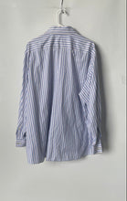 Load image into Gallery viewer, Michael Kors Mens Multicolor Striped Non-Iron Collared Dress Shirt Size 18 1/2
