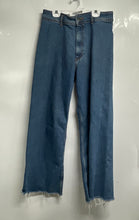 Load image into Gallery viewer, Zara Womens Blue Denim Medium Wash Button Front Back Pocket Wide-Leg Jeans Sz 12