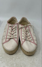 Load image into Gallery viewer, Coach Womens White Pink Logo Leather Lace-Up Platform Espadrille Shoes Size 7