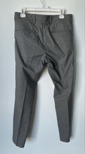 Load image into Gallery viewer, Boss Hugo Boss Mens Gray Black Striped Flat Front Dress Pants Size No Size