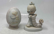Load image into Gallery viewer, Set Of 2 Pcs Precious Moments Puppy A Reflection Of His Love Easter Figurine