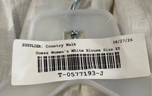 Load image into Gallery viewer, Guess Womens White Long Sleeve Off The Shoulder Cropped Blouse Top Size XS