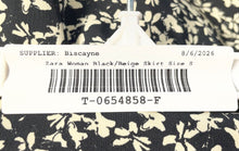Load image into Gallery viewer, Zara Womens Black Beige Floral Print Ruched Side Slit Maxi Skirt Size Small