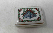 Load image into Gallery viewer, 1985 Heritage House Melodies Of Christmas Silver Bells Trinket Music Box