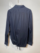 Load image into Gallery viewer, Kenneth Cole Mens Blue Long Sleeve Drawstring Hem Button-Up Shirt Size M W/ Tag