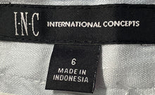 Load image into Gallery viewer, INC International Concepts Womens White Blue Tie Dye Chino Shorts Size 6