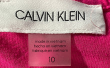 Load image into Gallery viewer, Calvin Klein Womens Pink Belted V-Neck Back Zip Sheath Dress Size 10