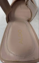 Load image into Gallery viewer, Aldo Womens Lysandre Beige Leather Pointed Toe Slip-On Slingback Heels Size 8
