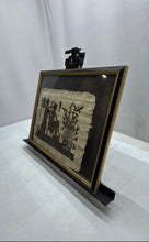 Load image into Gallery viewer, Framed Egyptian Art Print Papyrus King Tutankhamun And Queen Ankhesenamun