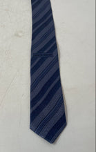 Load image into Gallery viewer, Armani Collezioni Mens Blue Striped Silk Adjustable Pointed Tie One Size