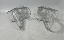 Load image into Gallery viewer, Set Of 2 Pcs Duncan & Miller Clear Floral Engraved Crystal Top Handle Baskets