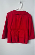 Load image into Gallery viewer, Banana Republic Womens Red 3/4 Sleeve Crew Neck Button Front Jacket Size M