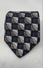 Load image into Gallery viewer, Gianfranco Ruffini Mens Gray Check Silk Adjustable Pointed Tie One Size