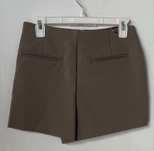 Load image into Gallery viewer, Zara Womens Taupe Pockets Side Zip Asymmetrical Wrap Skort Size Small