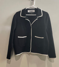 Load image into Gallery viewer, Zara Womens Black Long Sleeve Pockets Button Front Cardigan Sweater Size XL