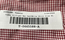 Load image into Gallery viewer, Tommy Hilfiger Mens Red White Cotton Long Sleeve Collared Button-Up Shirt Sz XL