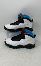 Load image into Gallery viewer, Nike Boys Air Jordan 10 310806-106 White Black Blue Lace-Up Sneakers Shoes Sz 5Y