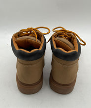 Load image into Gallery viewer, Cherokee Mens Beige Faux Leather Waterproof Lace-Up Ankle Combat Boots Size 9