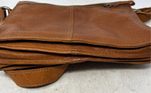 Load image into Gallery viewer, Spikes & Sparrow Womens Brown Leather Adjustable Strap Flap Messenger Handbag